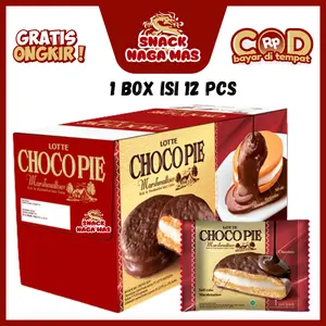 LOTTE CHOCOPIE MARSHMALLOW - COKLAT IMPORT KOREA PREMIUM [1 BOX ISI 12 PCS]
