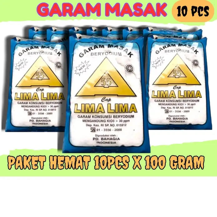 20 PCS + BONUS 1 PCS GARAM DAPUR BERYODIUM  PAKET 20 PCS CAP MUTIARA LAUT / CAP LIMA LIMA 3