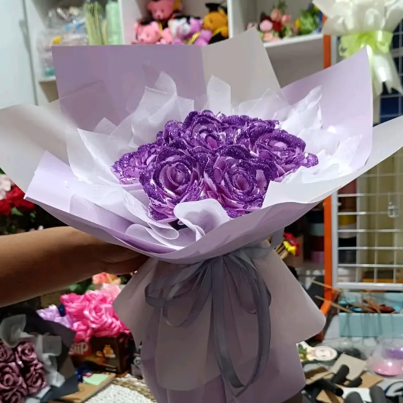 Buket Bunga Satin 7 Tangkai Qomey Florist 2