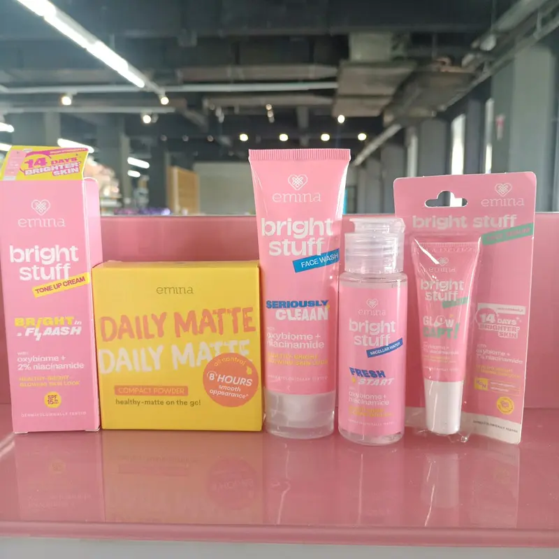EMINA PAKET BUNDLING BRIGHT STUFF UNTUK CEPAT MENCERAHKAN KULIT WAJAH FREE GIFT 3