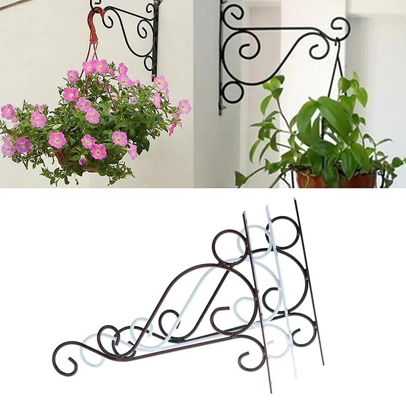 Iron Flower Pot Hook Plants Landscaping Bracket Wall Hanging Balcony Home Decor
