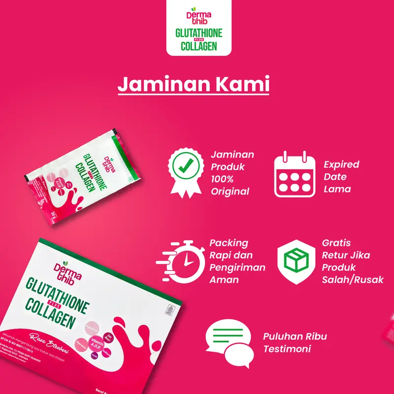 Dermathib - Glutation Plus Collagen Drink Whitening Booster Minuman Serbuk Pemutih Badan isi 10 sachet 5