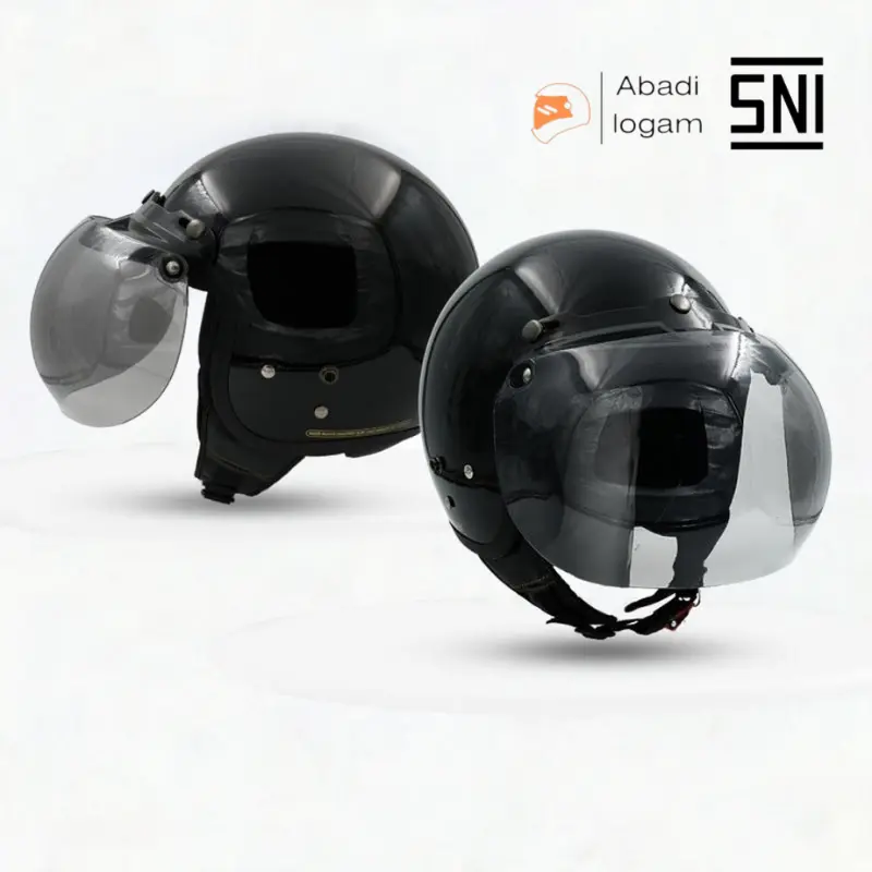 Helm Motor Retro Bogo SNI Full Leher Vintage Ori Classic ANT Dewasa Cargloss Hijabers Motorcycle 5