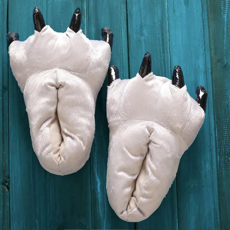 Product Introduction of Cartoon Animal Shoes Paw Shoes Autumn and Winter Lovers Bag with Warm Shoes Men and Women Children Monster Home Shoes 7
