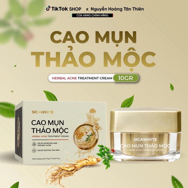 Kem Cao Cấp Cao Mụn Thảo Mộc 10g Hỗ Trợ Da Mụn - Không Đỏ Không Sưng Không Bong Da | SICA WHITE Chăm Sóc Làm Đẹp Da
