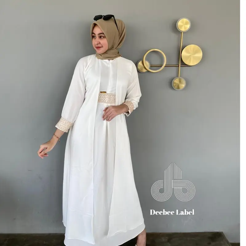 (FREE BROSS) DELISA Gamis Shakila Gamis Renda Gamis Kondangan Label Akrilik 0