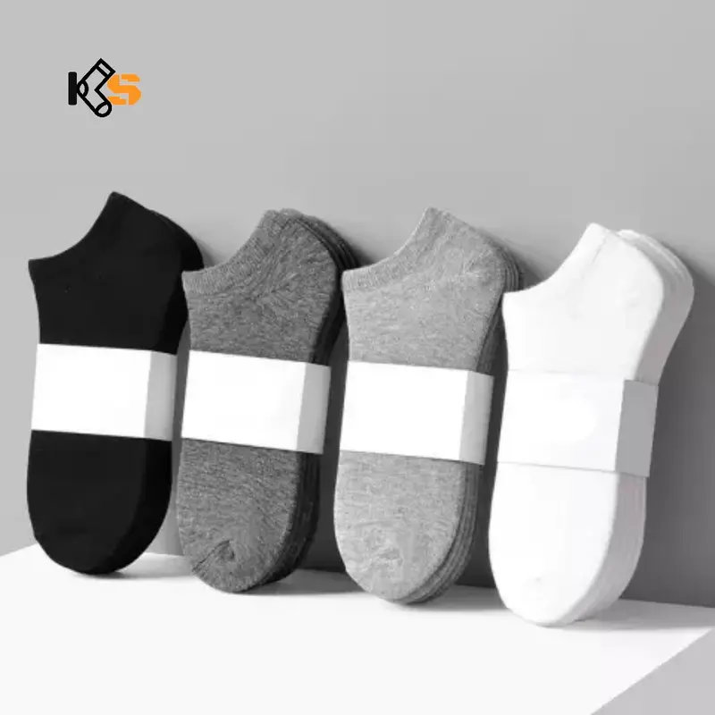 Paket 6 Pasang, Kaos Kaki Pendek Semata Kaki Warna Polos Pria Wanita Dewasa 2