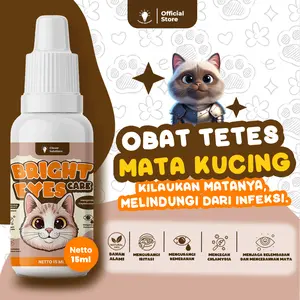 Clever Solutions - Bright Eyes Care 15 ML Menjernihkan Mata Kucing, Mengatasi kemerahan, mencegah Chlamydia, dan menyegarkan mata