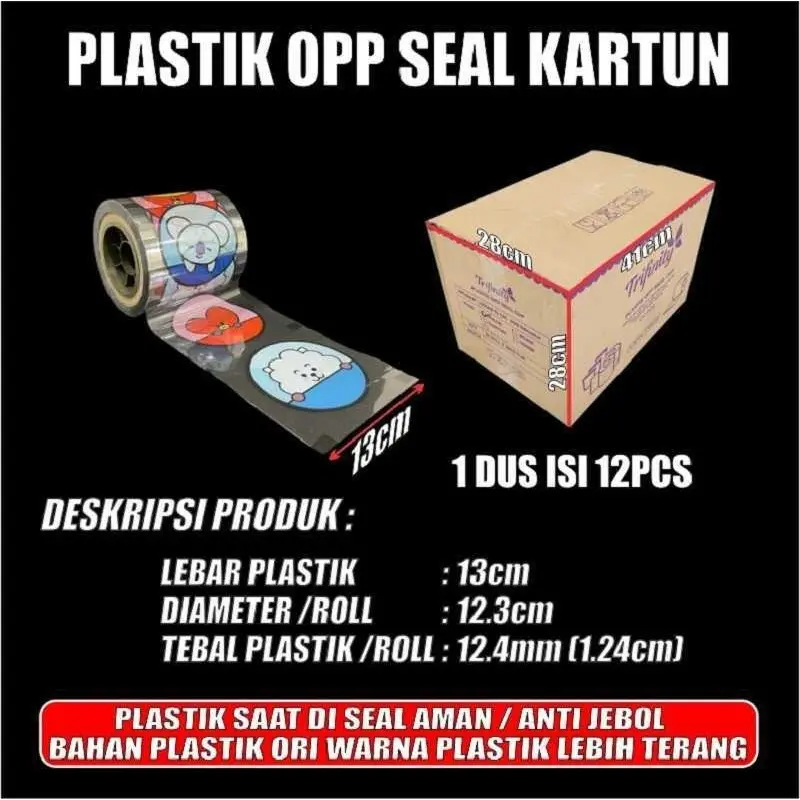 PLASTIK CUP Sealer 8OZ-24OZ POLOS ROLL Seal Press Tutup Gelas 1000-1200pcs 3