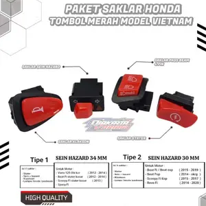 Paket Saklar Vietnam Honda Saklar Lampu Stater Klakson Sen Plus Hazard Isi 4pcs Universal Beat Vario Scoopy Genio Spacy Dll Djv55