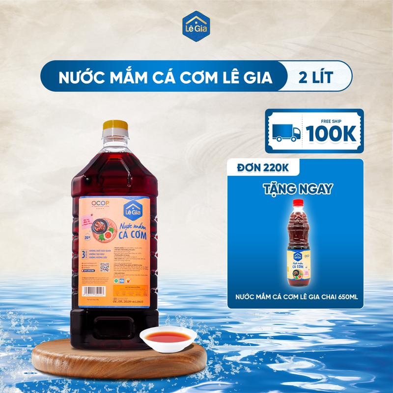 Nước mắm cá cơm Lê Gia can 2L Nước Sốt Gia Vị