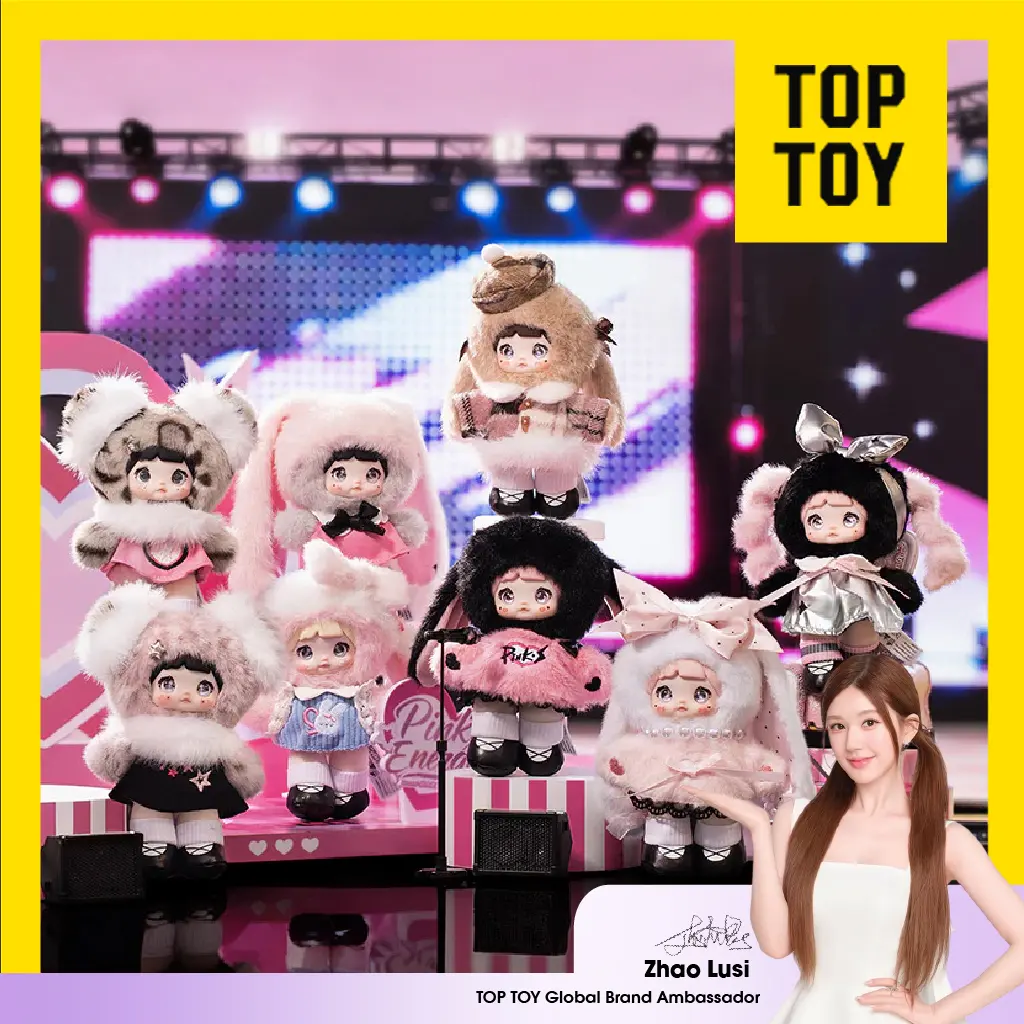 TOP TOY - NOMMI Pinky Energy Series Plush Doll Blind Box Gantungan Tas Boneka Nommi