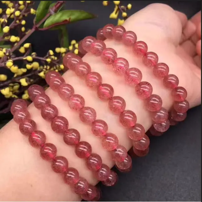 strawberry quartz bracelet