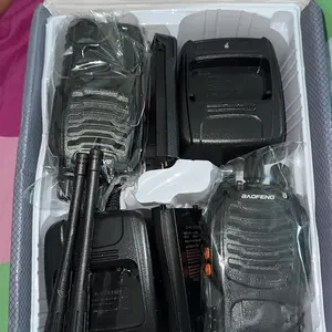 Walkie Talkie HD BF-888S Jarak Jauh 5-10km(Max) HT Wlan UHF 2 Units Handy Talky Waterproof Portable With Charger Antena Led handy talky