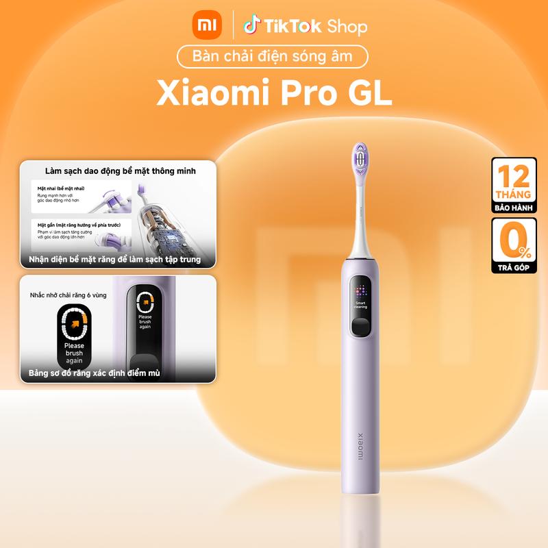 Bàn Chải Điện Sóng Âm Xiaomi Oscillation Electric Toothbrush Pro GL - Tự điều chỉnh độ rung - Pin lên tới 180 ngày