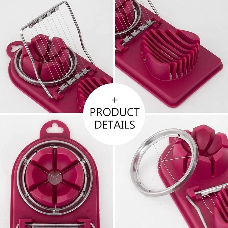 Egg Cutter Multifunctional Stainless Steel Wire Egg Slicer Sectioner Cutter Molds Portable Luncheon Meat Cutter Kitchen Gadget 7