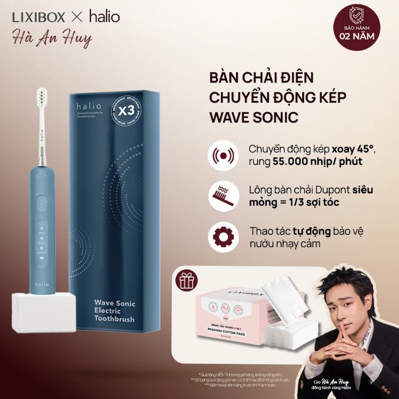 Bàn chải điện tích hợp công nghệ chuyển động kép Halio Wave Sonic Electric Toothbrush