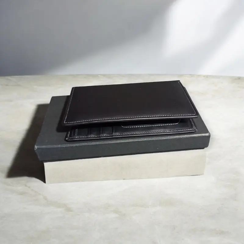 Dompet Kulit Pria 3/4 Asli Tanpa Slot Tengah - 100% ORIGINAL - Kartu, Cowok, Cewek Uang dompet  kulit Kasual Elegant Wallets 2