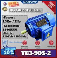 Gambar MAXPUMP Dinamo 1.5kw 2 hp 2 pole Elektro Motor 3 Phase 2800 RPM 380V Tembaga Gulungan Suara Halus Body Kokoh 2850 RPM Penggerak Mesin Motor Dinamo dari Poseidonpump Kota Administrasi Jakarta Utara 1 Tokopedia