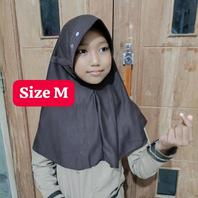 Paket Hemat hijab 30 dapet 3pcs hijab  instan anak sekolah model delima tali tutup termurah bisa request warna Jilbab Muslim Nyaman Dewasa Kerudung Variasi Serut 5