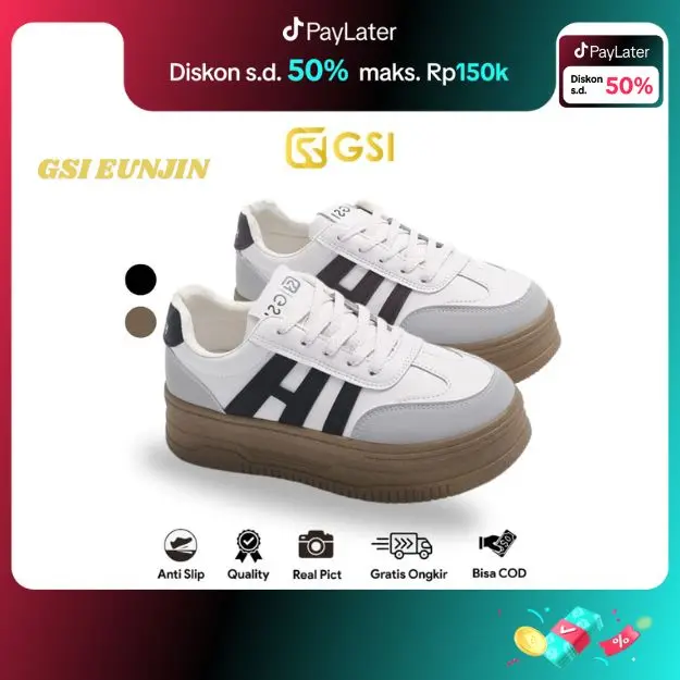 [New Arrival] GSI Eunjin Sepatu Wanita Best Seller Import Sam-Ba Casual Shoes Sport Cewek Kasual Karet Sneakers Kerja 1350