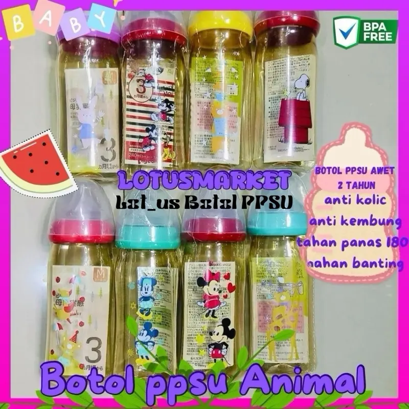 Botol susu bayi PPSU 240ml leher lebar wide neck (Harga Per PCS) 0