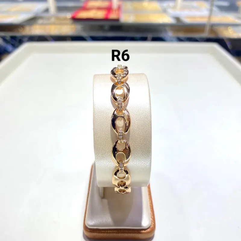 Gelang rantai xuping original model permata berkilau anti karat 6