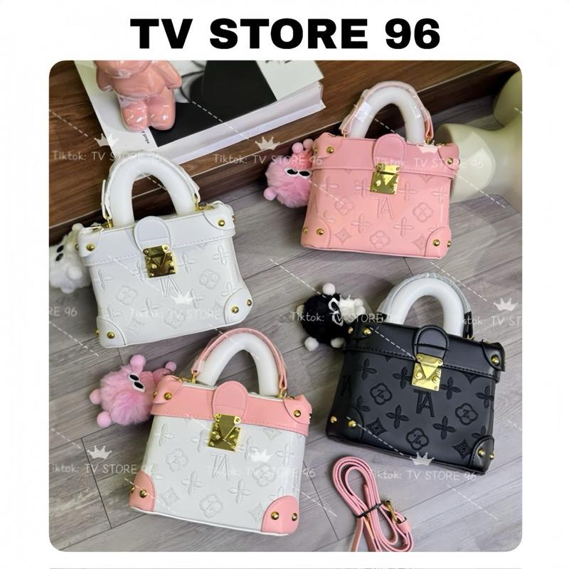 Túi cốp thêu đeo chéo - dáng vuông Tặng gấu bags Túi Xách Nữ Basic