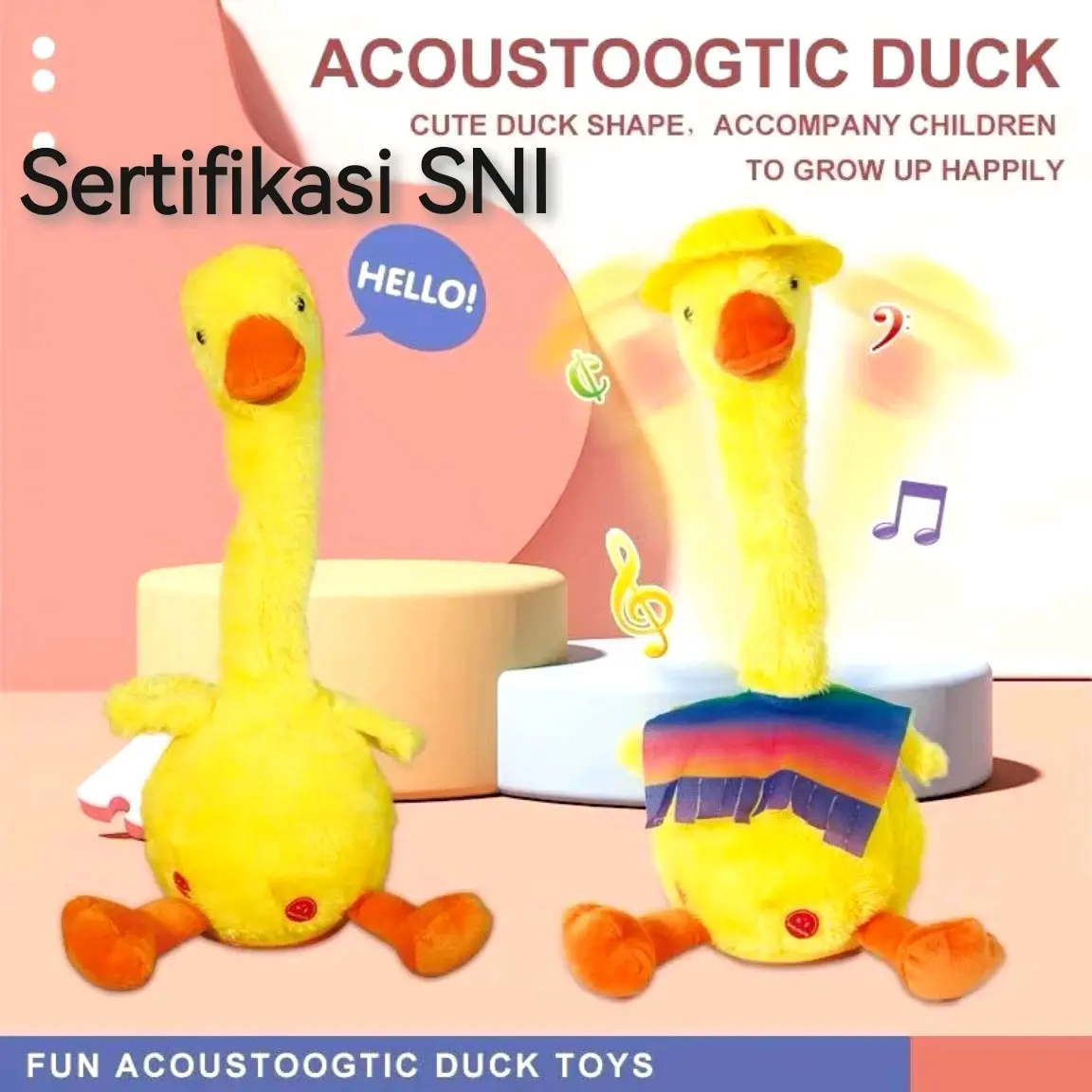 COD Bebek dan kaktus yang mempesona, dapat menyanyikan 120 lagu dan menari, dapat merekam dan belajar berbicara, serta memiliki lampu yang indah Toys