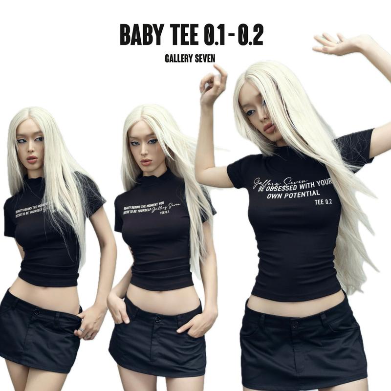 ÁO BABY TEE FORM ÔM IN CHỮ | GALLERY SEVEN 0