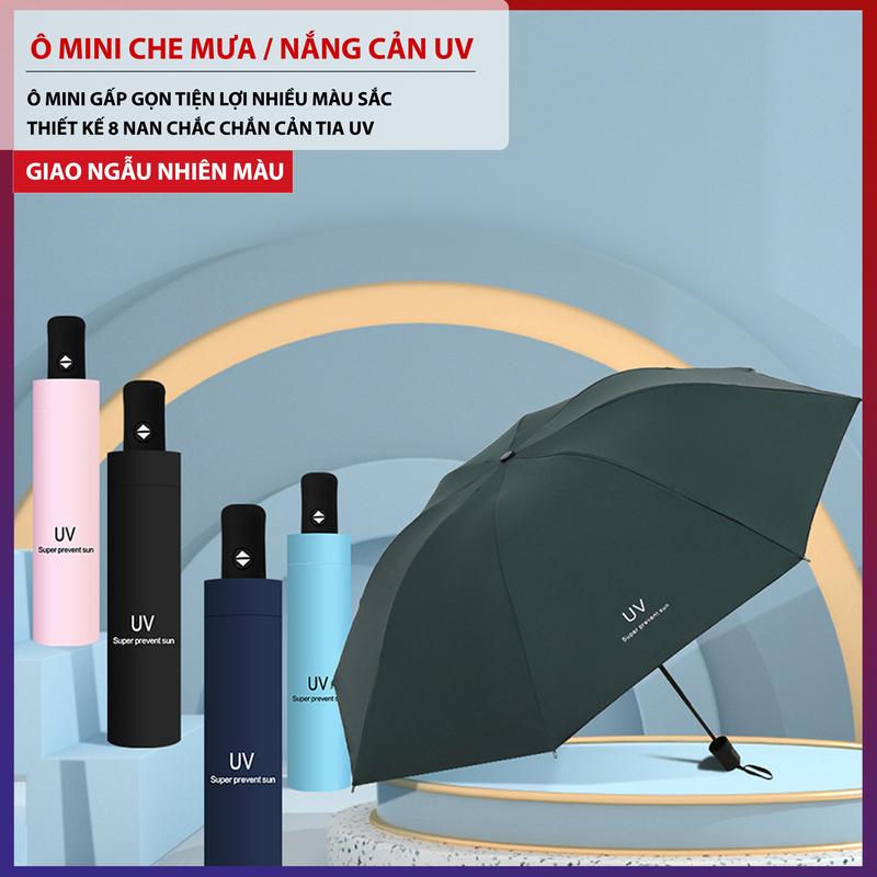 Ô Dù Che Mưa Đi Nắng DLS Ô Mở Gấp Nhỏ Gọn Tiện Lợi Ô Chống Tia UV Đi Mưa Để Ô Tô