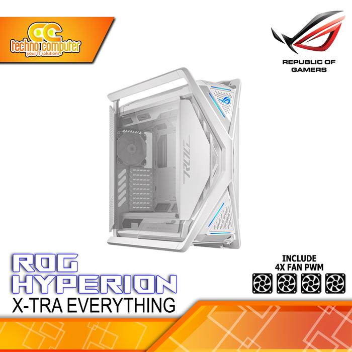 Gambar CASING ASUS ROG HYPERION GR701 White Edition - Full Tower E-ATX Case Tempered Glass (Free 4x PWM Fan) dari Techno Computer Bali Kota Denpasar Tokopedia