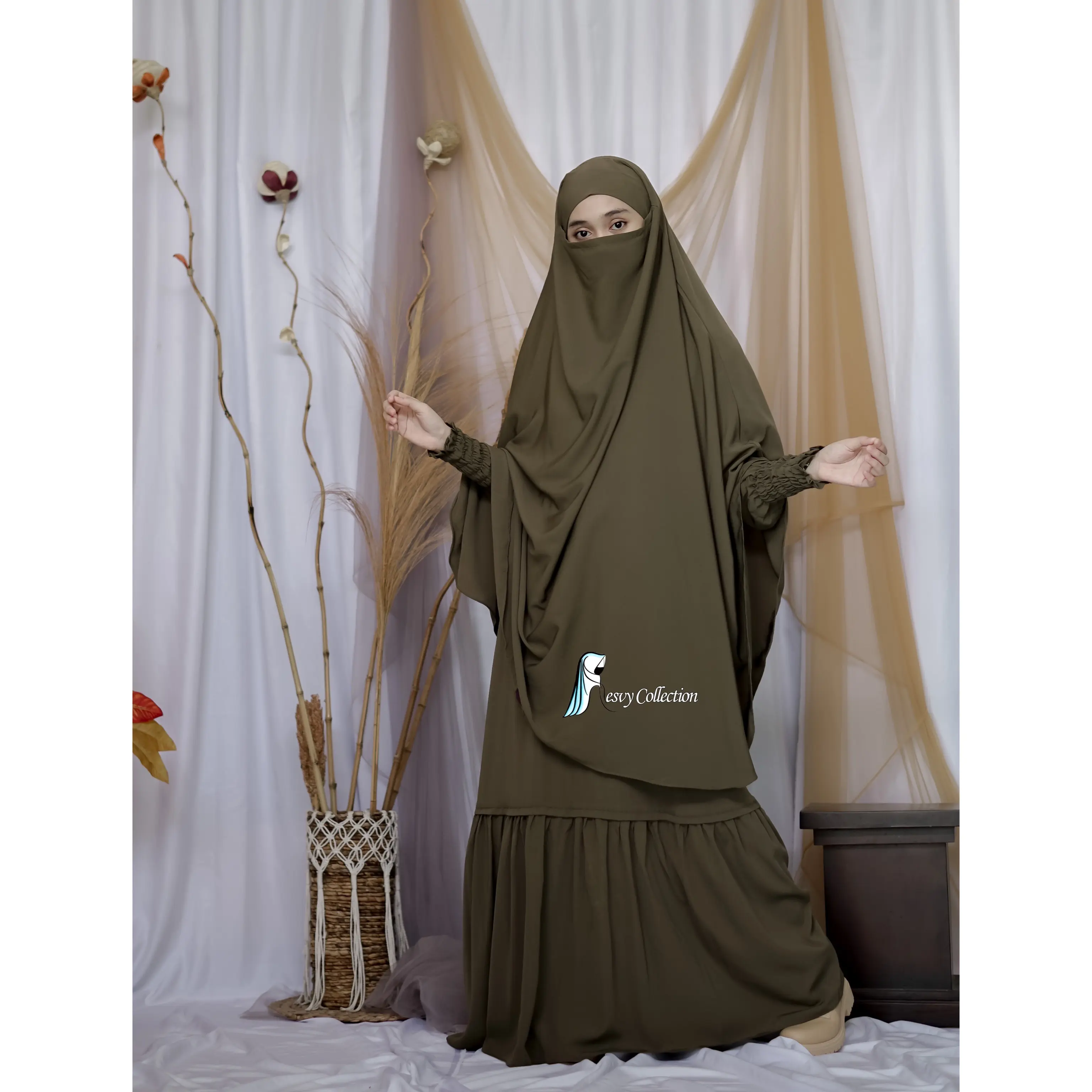 Jasmine set french khimar by resvy_collection mewah elegant simple