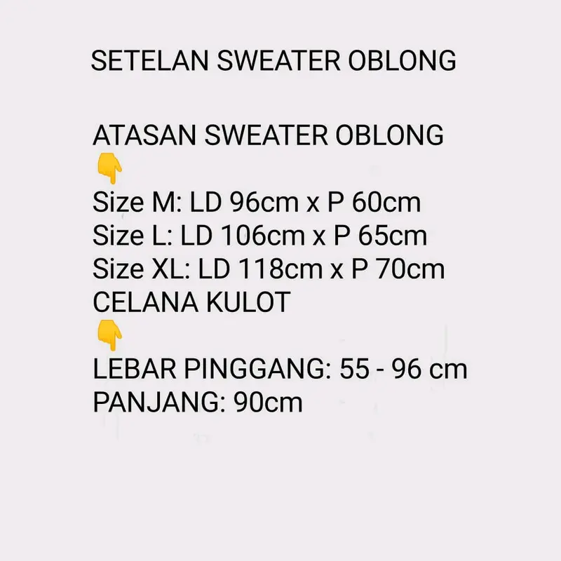 COD Setelan Sweater Basics dan Celana kulot wanita remaja kekinian HARAYAKU Bahan FLEECE 7