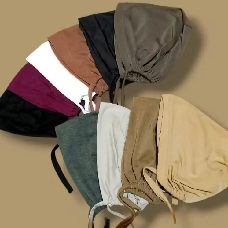 Paket  10 Pcs Daleman Inner Ciput Basic Turki Tali Bahan Kaos Premium Anti Geser Dalaman Jilbab
