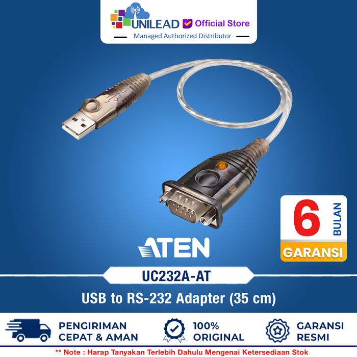 Gambar ATEN UC232A-AT USB to RS-232 Adapter (35cm) / UC232A-AT dari Unilead Indojaya Kota Administrasi Jakarta Barat Tokopedia