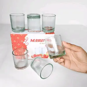 G076 [6 PCS] GELAS KACA GELAS SLOKI GELAS SOJU GELAS MINI GELAS SOUVENIR GELAS LILIN GELAS MARINES