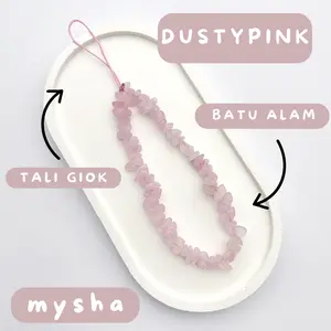 Gantungan Hp Batu Alam Phone Strap Stone Aesthetic Tali Lucu Beads Kpop Case Korea Bag Charm Manik Manik Handphone Hape Tangan Elegan