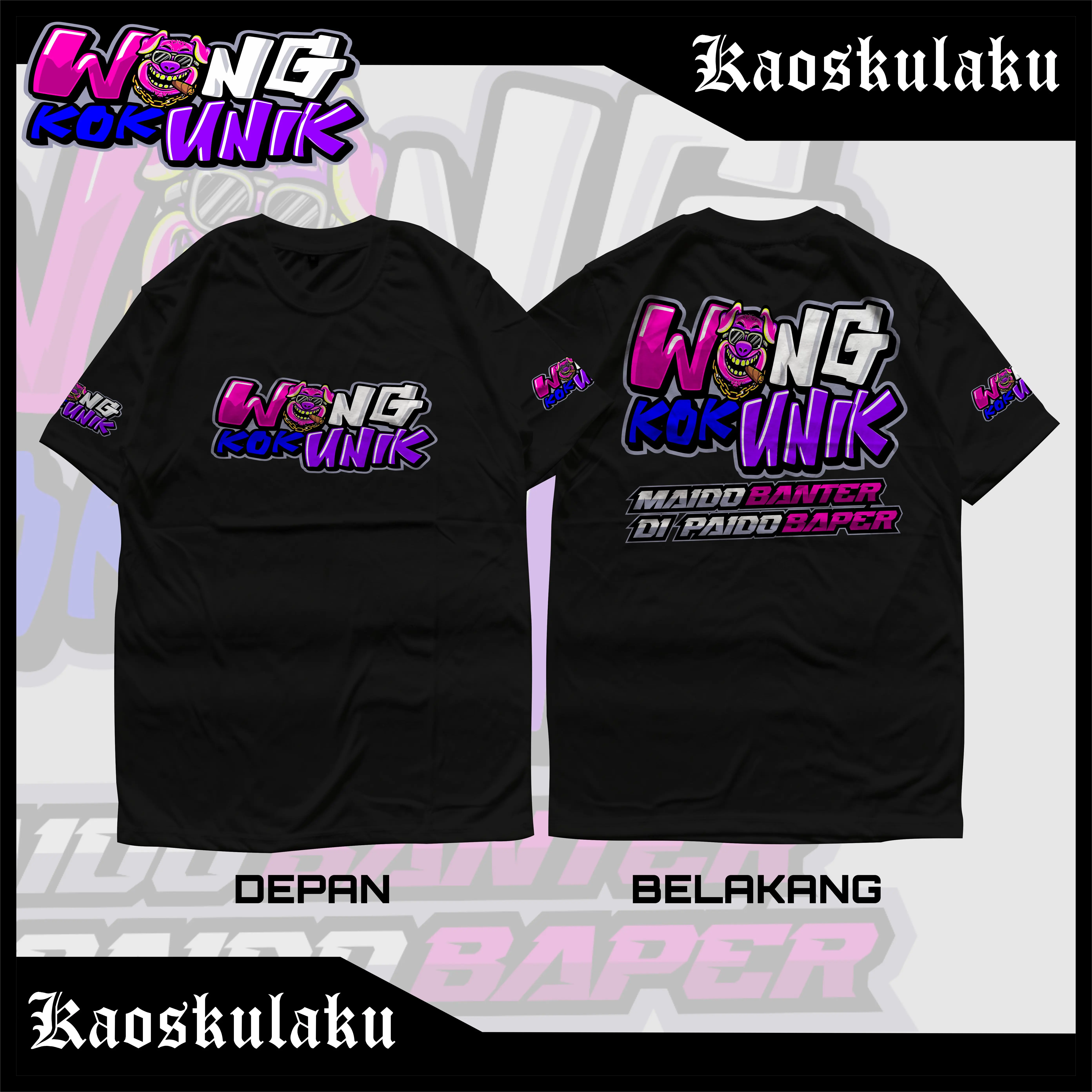 TSHIRT WONG KOK UNIK vol 2 ATAU KAOS DISTRO RACING BAHAN KATUN CVC ADEM DAN GAK BIKIN GERAH
