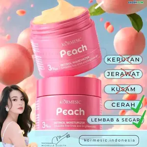 PEACH Pemutih Wajah Niacinamide Whitening Cream Krim Pemutih Niacinamide Pelembab Wajah Pemutih Anti Aging Perbaikan Cream Brightening Lighten Dark Spots Anti Penuaan Pemutih Anti kerut Dan Anti penuaan Moisturizing Cream 50gr