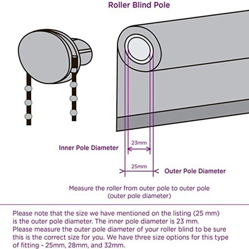 Portable 25mm Roller Blind Replacement Replacement Repair Convenient Roller Blind Fitting Kit Curtain Accessories with Bead Chain RollerBlind Parts 4