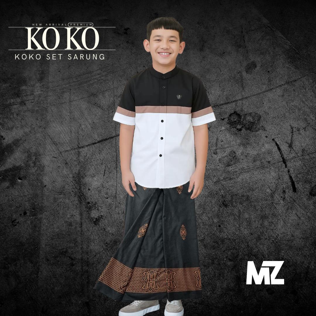 MZ SET Sarung Instans Koko Anak Laki-Laki Umur 1-8th Lengan Pendek Bahan Soft Kualitas Premium MZ SET Sarung Instans Koko Anak Laki-Laki Umur 1-8th Lengan Pendek Bahan Soft Kualitas Premium