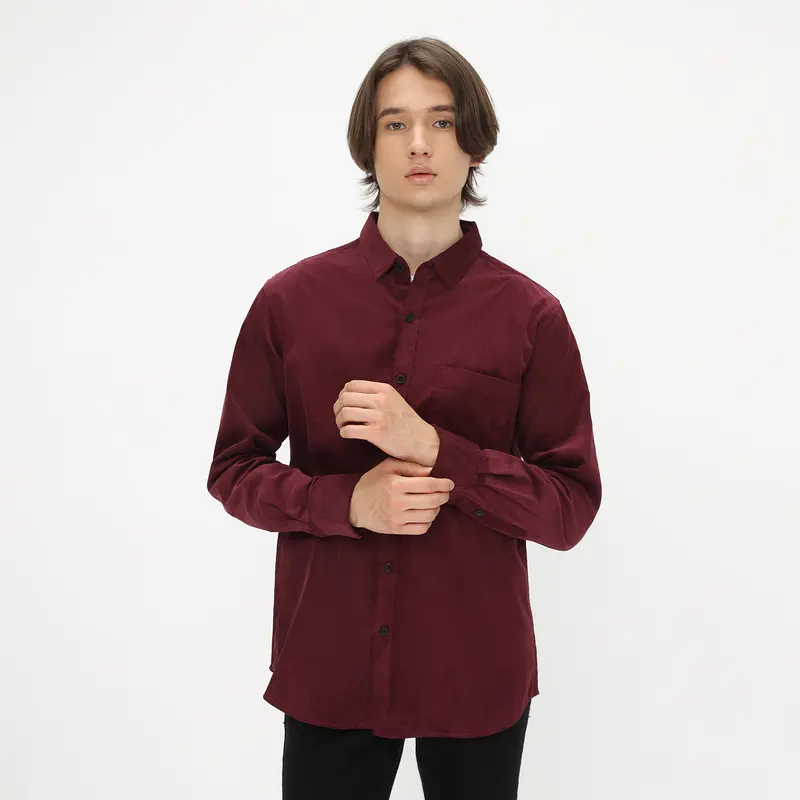HELTEN Kemeja Corduroy Warna Kubus Gold Maroon Biru Mint Army Abu  Navy Hitam Putih Krem Coklat Muda Hijau Tua Lengan Panjang Comfort Slim Varian Warna Pria Baju Katun Kantor Casual Distro 7