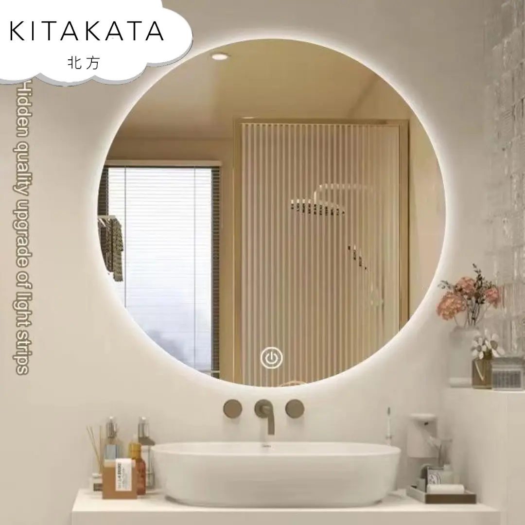 KITAKATA RUTO Smart Touch Screen Bathroom Mirror Cermin Kaca anti-kabut Kamar mandi  Anti-fog mirror