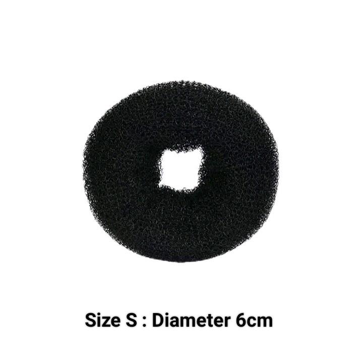 Product Introduction of Hairbund Donat Rambut Sanggul Cepol Scrunchies Hitam 10