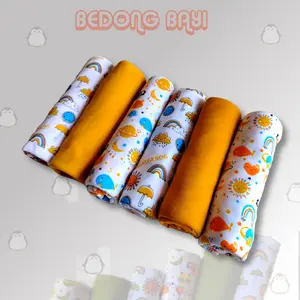 Bedong Bayi Jumbo Terbaru Katun 6 PCS 110 x 90 cm alas tidur bayi