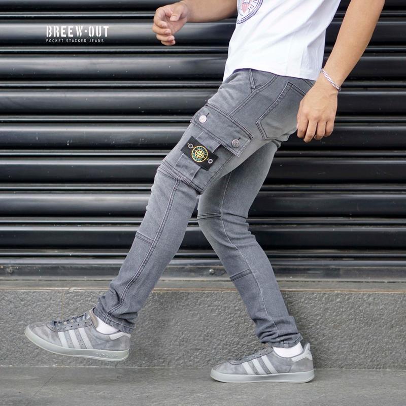 CELANA CARGO CELANA PANJANG JEANS PRIA DENIM SLIMFIT Lembut Stretch Nyaman 7