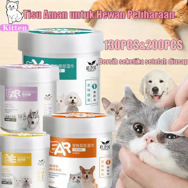 Tisu Mata Kucing Anjing - Pet Eye Wipes - Tissue Mata Kucing - Tisu Pembersih Telinga Kucing Anjing - obat mata kucing - perlengkapan kucing - tisu basah kucing perawatan