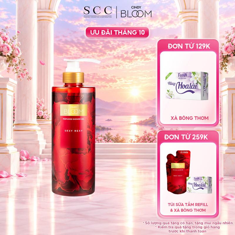 Sữa Tắm Nước Hoa CINDY BLOOM Sexy Rexy Hương Thơm Gợi Cảm Quyến Rũ 640g - Giúp Da Sáng Mịn & Dưỡng Ẩm Tự Nhiên - Suatamnuochoa - Official Store Quà tặng bạn gái Quatangbangai
