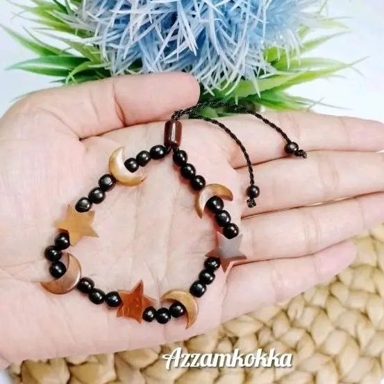 Gelang bulan bintang coklat kokka kaukah asli